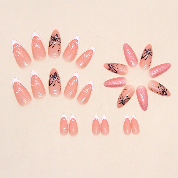 12 Sizes-24 Pcs Press On Nails W674
