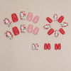 12 Sizes-24 Pcs Press On Nails W1440