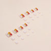 12 Sizes-24 Pcs Press On Nails F084