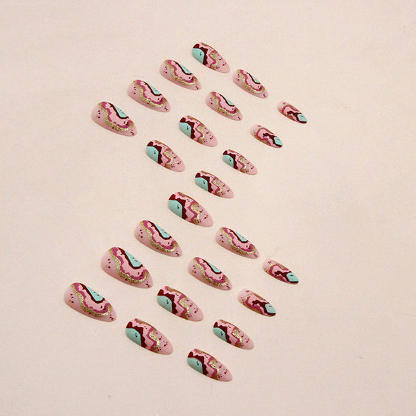 12 Sizes-24 Pcs Press On Nails W660