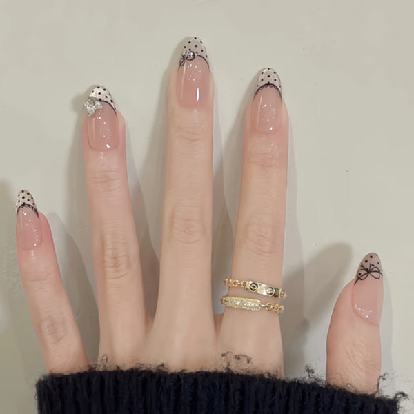 12 Sizes-24 Pcs Press On Nails JL0686