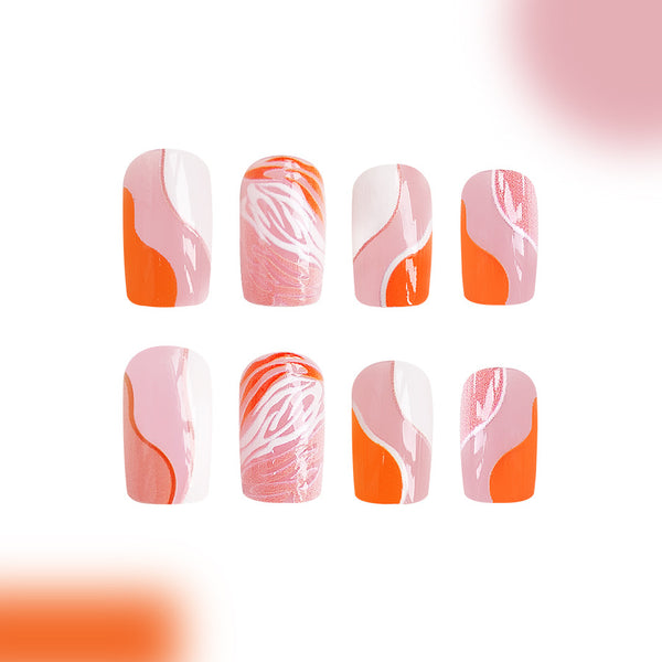 12 Sizes-24 Pcs Press On Nails C103