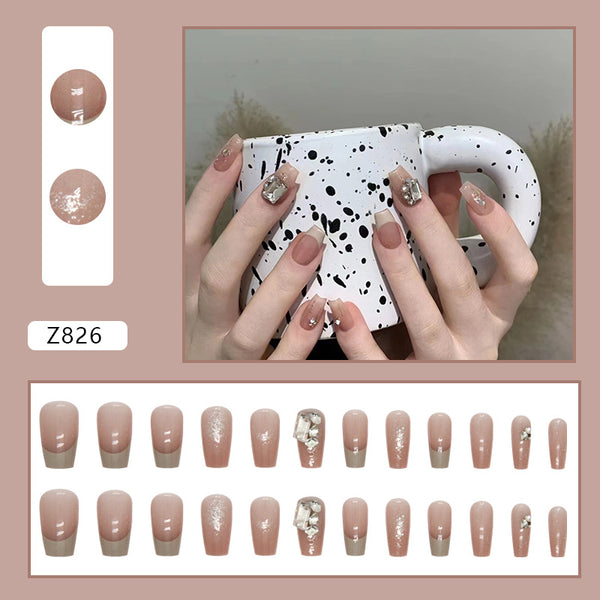12 Sizes-24 Pcs Press On Nails Z826
