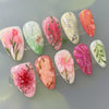 12 Sizes-24 Pcs Press On Nails W2015