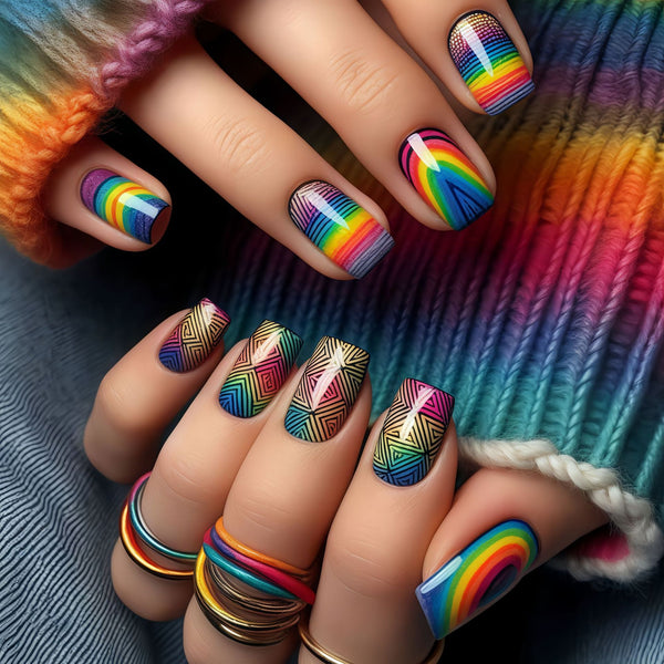 12 Sizes-24 Pcs Press On Nails Y577