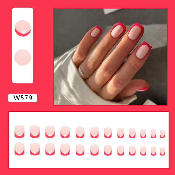 12 Sizes-24 Pcs Press On Nails W579
