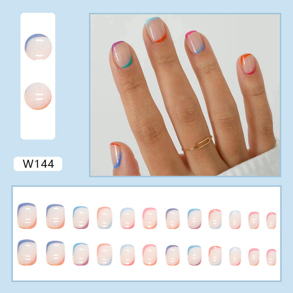 12 Sizes-24 Pcs Press On Nails W125