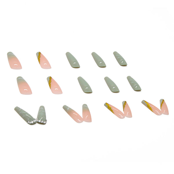 12 Sizes-24 Pcs Press On Nails W025