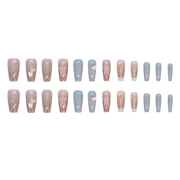 12 Sizes-24 Pcs Press On Nails Z766