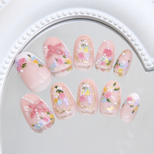 12 Sizes-24 Pcs Press On Nails Z1126