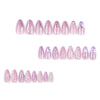 Almond Glossy Medium Pink Press on Nails