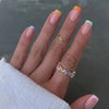 12 Sizes-24 Pcs Press On Nails W1954