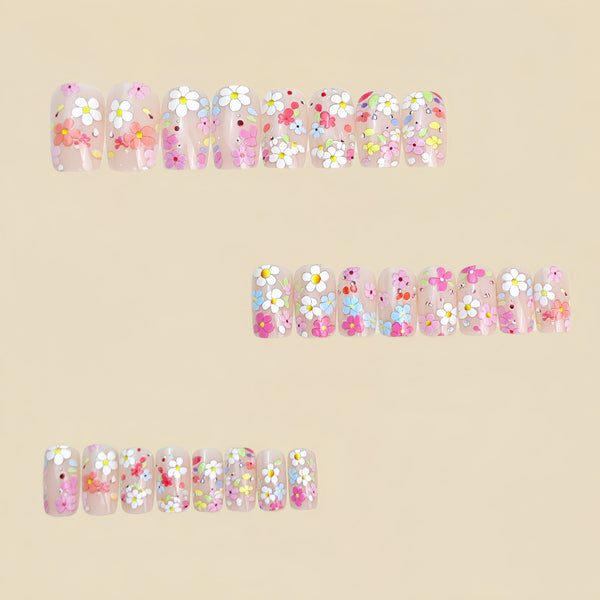 12 Sizes-24 Pcs Press On Nails Y1094