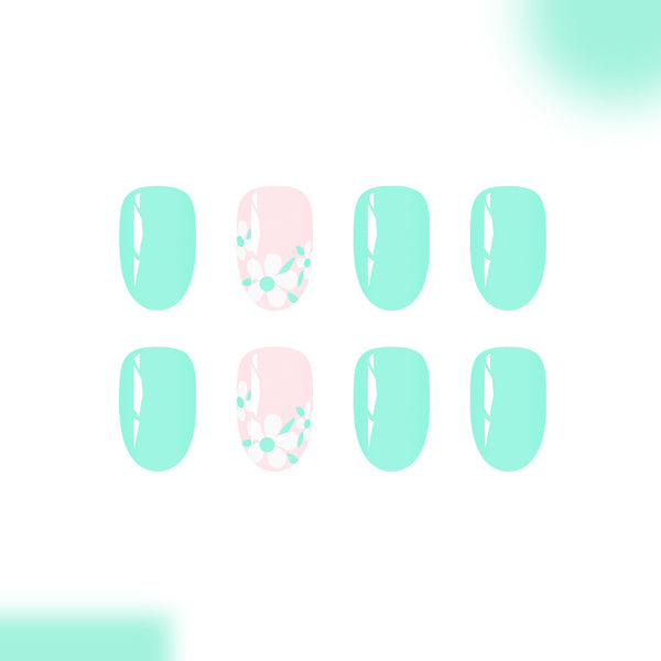 12 Sizes-24 Pcs Press On Nails C1039
