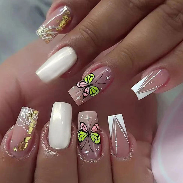 12 Sizes-24 Pcs Press On Nails W944