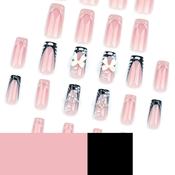 12 Sizes-24 Pcs Press On Nails JP3395