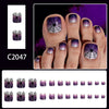 12 Sizes-24 Pcs Press On Nails C2047