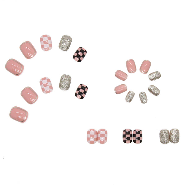 12 Sizes-24 Pcs Press On Nails R819