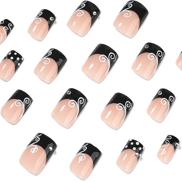12 Sizes-24 Pcs Press On Nails JP4438