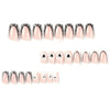 French Glossy Medium Pink Square Press on Nails