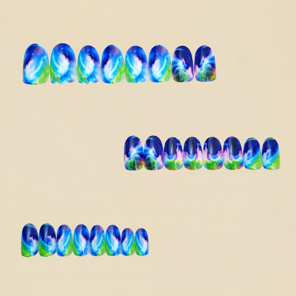12 Sizes-24 Pcs Press On Nails Y1273