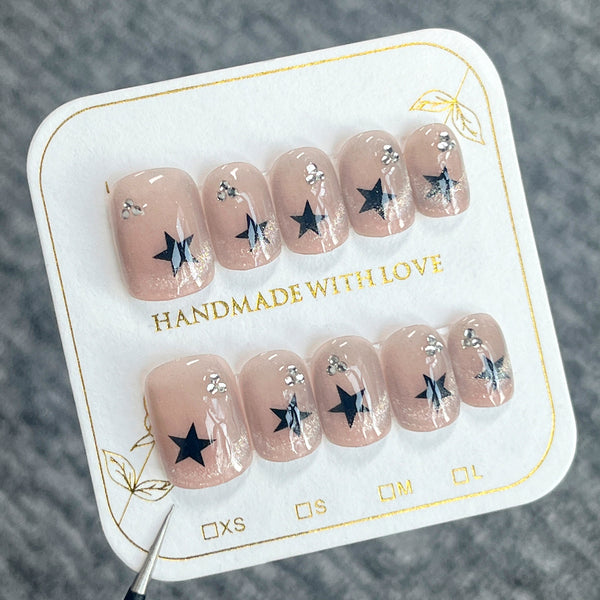 12 Sizes-24 Pcs Press On Nails SP100