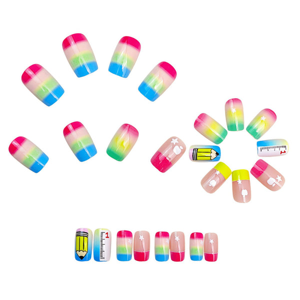 12 Sizes-24 Pcs Press On Nails Y1874