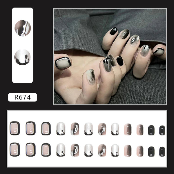 12 Sizes-24 Pcs Press On Nails R642