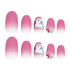 Almond Matte Medium Oval Pink Press on Nails