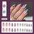 12 Sizes-24 Pcs Press On Nails W1982