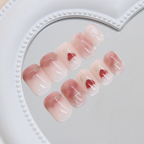12 Sizes-24 PcsPress On Nails R963