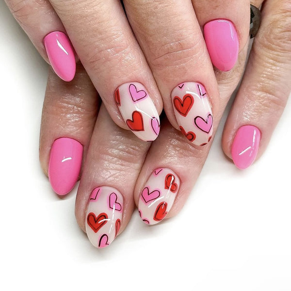 12 Sizes-24 Pcs Press On Nails C220