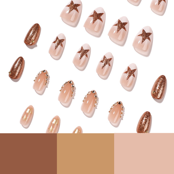 12 Sizes-24 Pcs Press On Nails JP4391