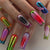 12 Sizes-24 Pcs Press On Nails W1376