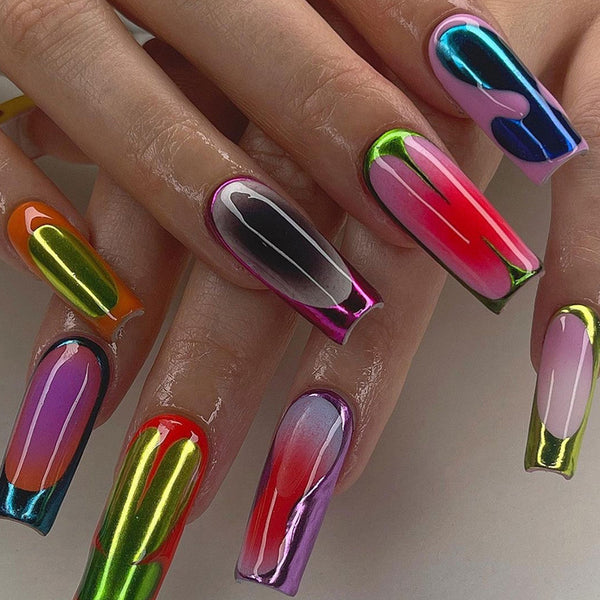 12 Sizes-24 Pcs Press On Nails W1376