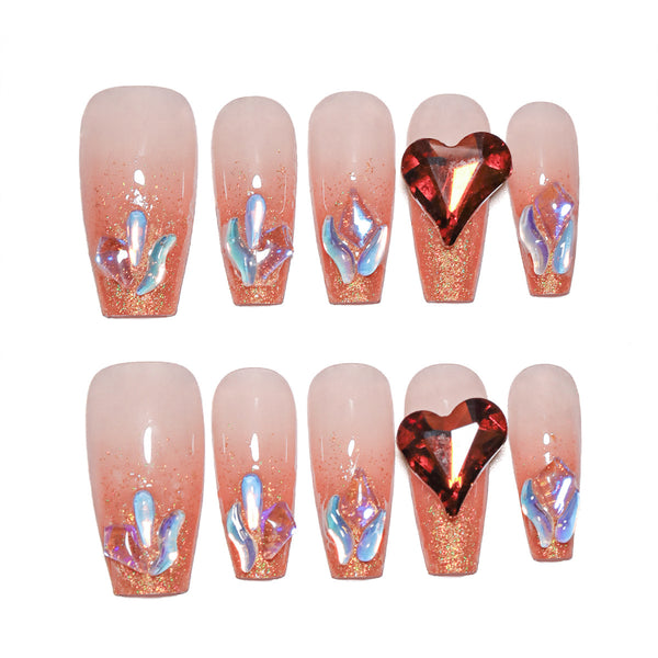 12 Sizes-24 Pcs Press On Nails nail-accessory