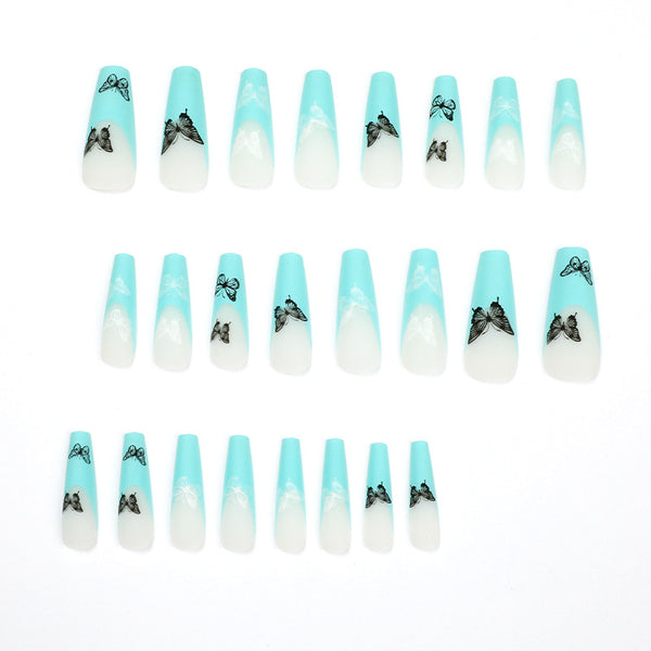12 Sizes-24 Pcs Press On Nails JP1614