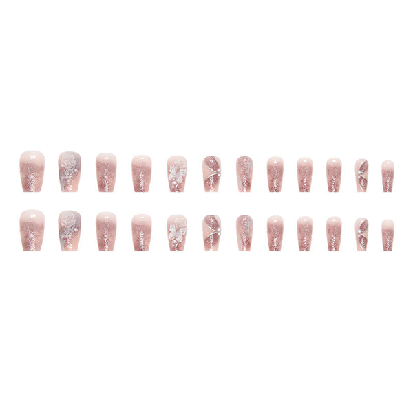 12 Sizes-24 Pcs Press On Nails Z492