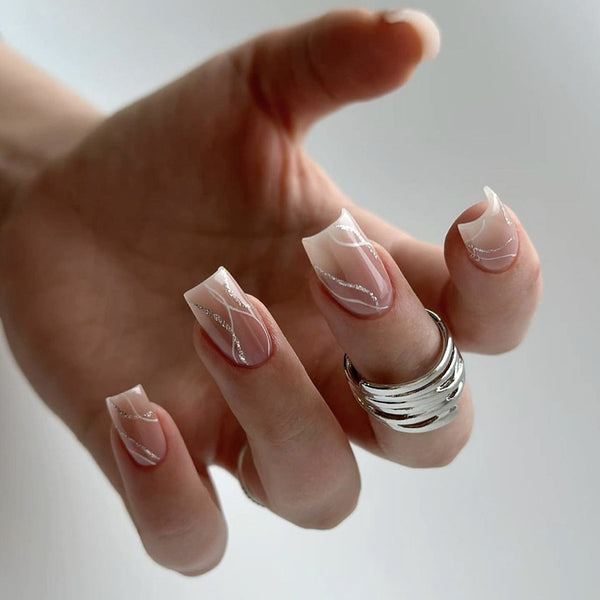 12 Sizes-24 Pcs Press On Nails JP3643