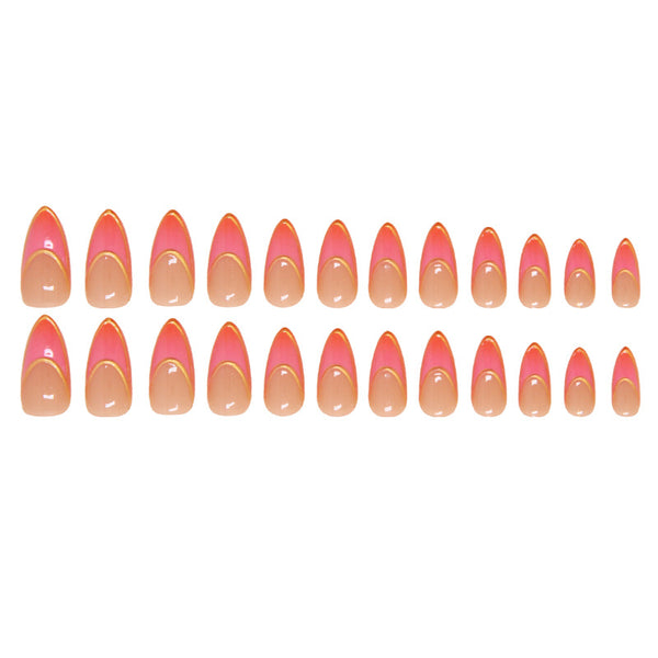 12 Sizes-24 Pcs Press On Nails W1649