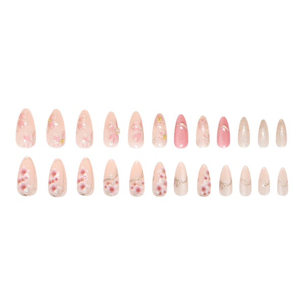 12 Sizes-24 Pcs Press On Nails Z1070