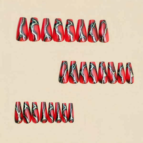 12 Sizes-24 Pcs Press On Nails Y2002