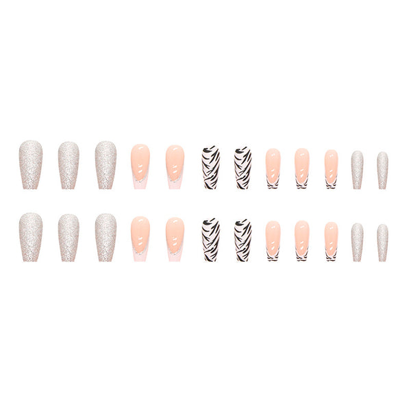 12 Sizes-24 Pcs Press On Nails W482