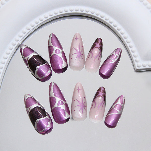 12 Sizes-24 Pcs Press On Nails W1920