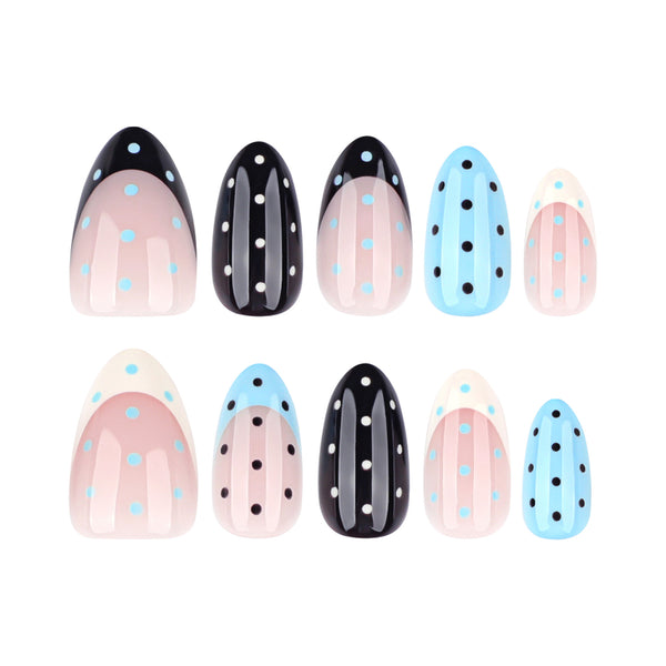 12 Sizes-24 Pcs Press On Nails JP4227