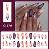 12 Sizes-24 Pcs Press On Nails C1376