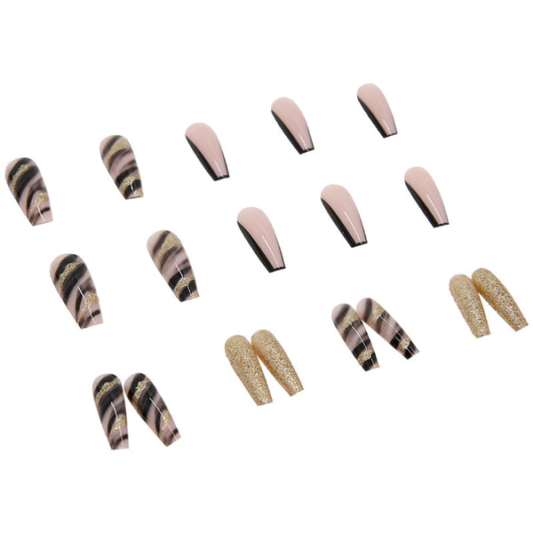12 Sizes-24 Pcs Press On Nails W080