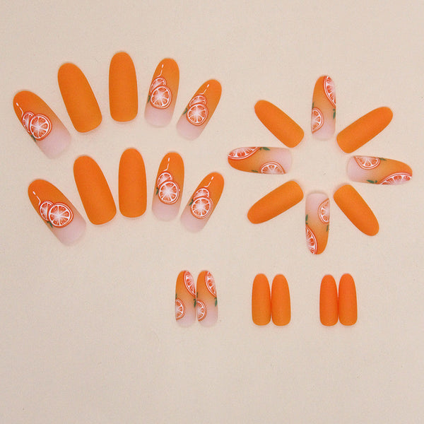 12 Sizes-24 Pcs Press On Nails W1382