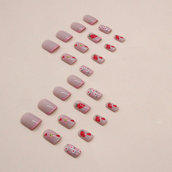 12 Sizes-24 Pcs Press On Nails W1243