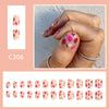 12 Sizes-24 Pcs Press On Nails C306